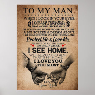 Echtgenoot beschermt me en houdt van mij poster