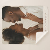 Echtgenoot Bruidegom Sherpa Deken Vriendin Gift Id (Voorkant (horizontaal))