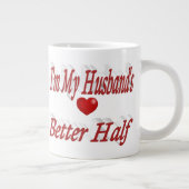 Echtgenoot citaat rode tekst extra grote beker (Rechts)