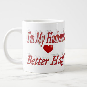 Echtgenoot citaat rode tekst extra grote beker