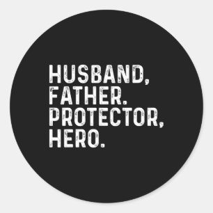 Echtgenoot Daddy Protector Held Vader Vaderdag 202 Ronde Sticker