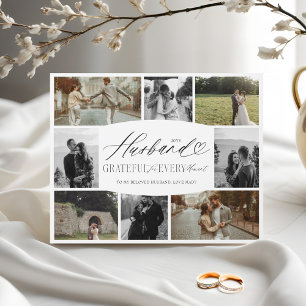 Echtgenoot dankbaar voor Elk Moment Fotocollage Fotoplaat