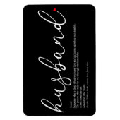 Echtgenoot Definitie Chic Script Liefde Hart Magneet (Verticaal)