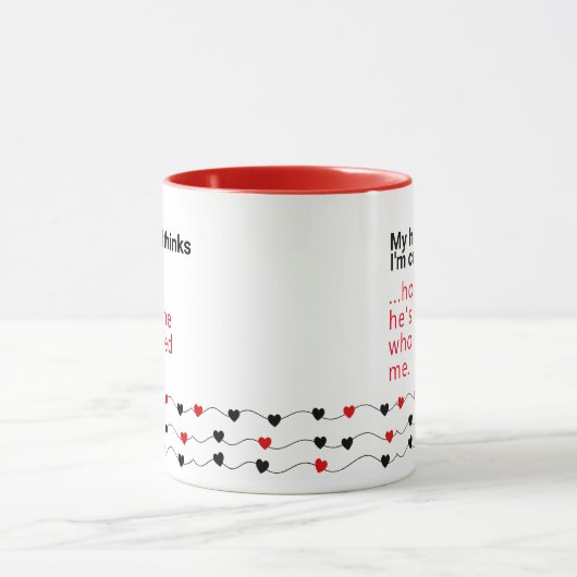 Echtgenoot denkt dat ik gek ben - Gift Ideas Husba Mok (Midden)