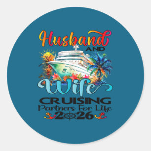 Echtgenoot Echtgenote Cruise 2026 Vakantie Ronde Sticker