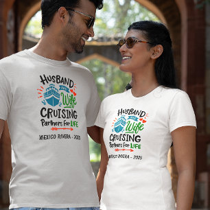 Echtgenoot Echtgenote Cruise Partners Honeymoon T-shirt