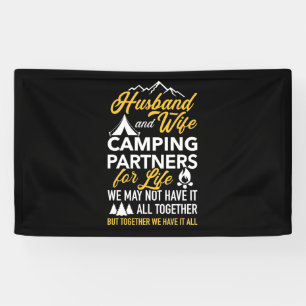 Echtgenoot en vrouw Camping Partner for Life Spandoek
