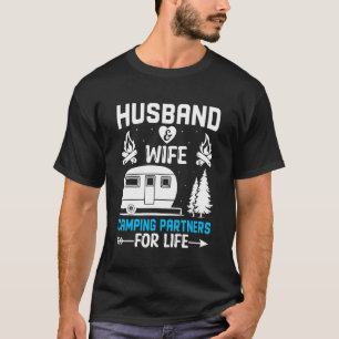 Echtgenoot en vrouw kampeerpartners voor het leven t-shirt