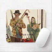 echtgenoot en vrouw met tuinbouwmiddelen muismat (Met muis)