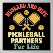 Echtgenoot en vrouw Pickleball Partners voor het l Poster (Voorkant)