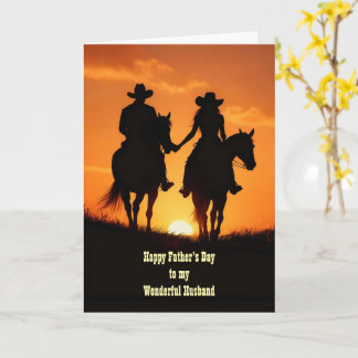 Echtgenoot Gelukkige Vaderdag Country Western Kaart