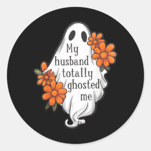 Echtgenoot Ghostde Grappig Halloween Kostuum Spook Ronde Sticker