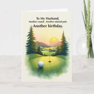 Echtgenoot Grappig Golf Verjaardag Gemiste Putt Hu Kaart