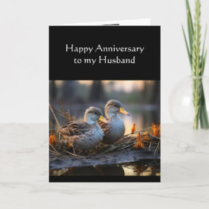 Echtgenoot Happy Jubileum Watervogels Eenden Kaart