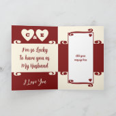 Echtgenoot houdt van je ruby 40ste verjaardag, Bou Kaart (Binnen)