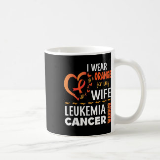 Echtgenoot Ik Draag Oranje Voor Mijn Vrouw Leukemi Koffiemok
