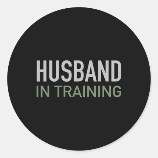 Echtgenoot in opleiding Funny bruidegom cadeau Ver Ronde Sticker (Voorkant)