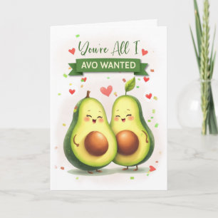 Echtgenoot Jubileum Schattigee avocado woordspelin Kaart
