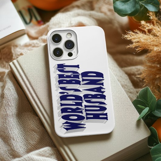 Echtgenoot met donkerblauwe tekst Case-Mate iPhone case