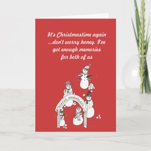 Echtgenoot met geheugenverlies voor kerstmis Kaart (Voorkant)