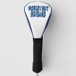 Echtgenoot met zee blauwe tekst golfheadcover