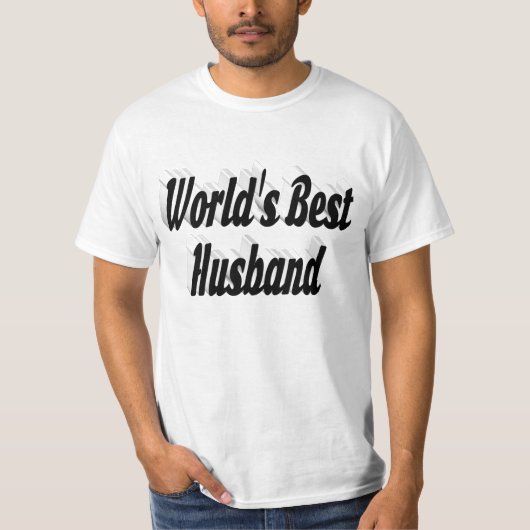 Echtgenoot met zwarte tekst T-shirt (Voorkant)