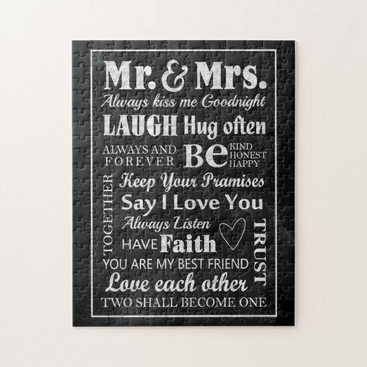 Echtgenoot Mr. en Mrs. Married Legpuzzel (Verticaal)