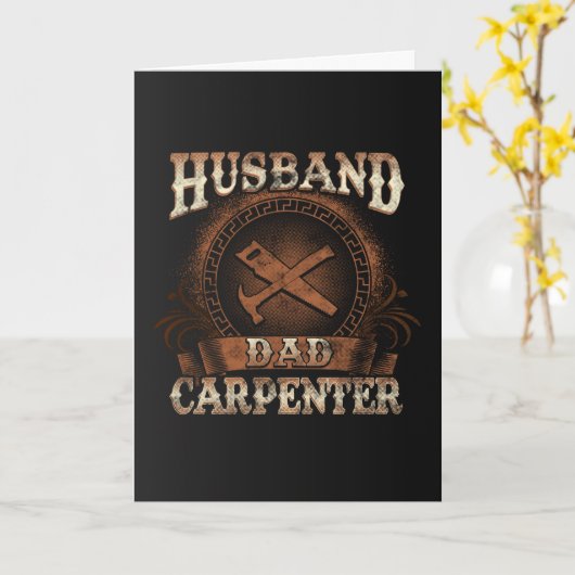 Echtgenoot Pap Carpenter Vaderdag Kaart (Gele Bloem)