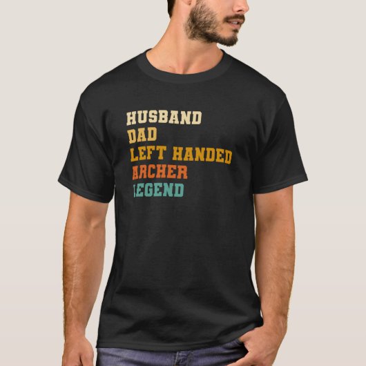 Echtgenoot: Pap links Handed Archer Legend Archery T-shirt (Voorkant)