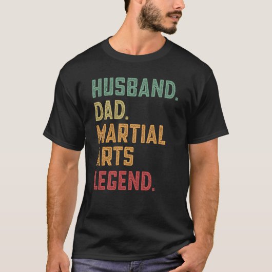 Echtgenoot Pap Martial Arts Legend Fight T-shirt (Voorkant)