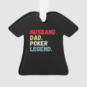 Echtgenoot pap poker legende kaarten Kerstmis O Ornament