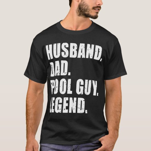 Echtgenoot Pap Pool Guy Legend Mannen 1 T-shirt (Voorkant)