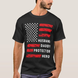 Echtgenoot Papa Beschermer Held Vaderdag Voor Papa T-shirt