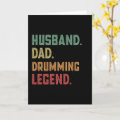 Echtgenoot Papa Drumlegende Drummer Kaart (Gele Bloem)