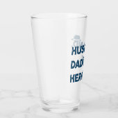 Echtgenoot. Papa. Hero. Retro grafisch Glas (Rechts)