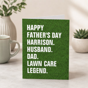Echtgenoot Papa-Naam Lawn Care Legend Fun Vaders D Kaart