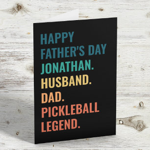 Echtgenoot Papa Pickleball Legende Eigen Vaderdag Feestdagen Kaart