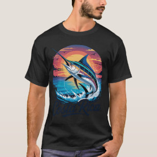 Echtgenoot papa vislegend vintage zonsondergang t-shirt