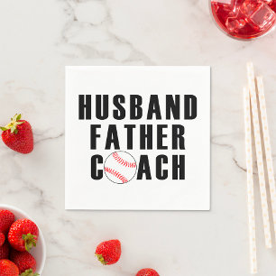 Echtgenoot Vader Coach Honkbal Vader Citaat Servet