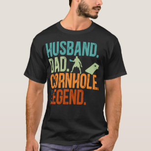 Echtgenoot Vader Cornhole Legende Zak Gooi Boontje T-shirt