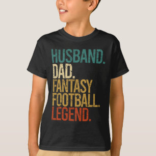 Echtgenoot Vader Fantasy Football Legende Grappige T-shirt