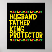 Echtgenoot Vader Koning Beschermer Kente Zwart Afr