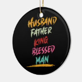 Echtgenoot, Vader, Koning, Gezegend Man | VADERDAG Keramisch Ornament (Links)