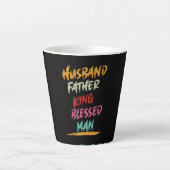 Echtgenoot, Vader, Koning, Gezegend Man | VADERDAG Latte Mok (Voorkant)