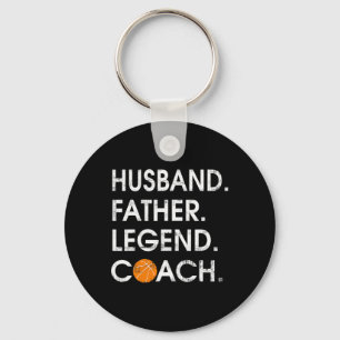 Echtgenoot Vader Legend Coach Leuk basketbal Gift Sleutelhanger