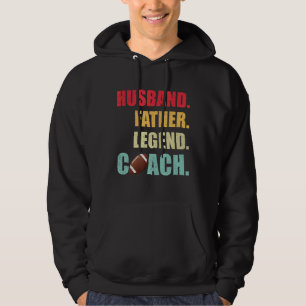 Echtgenoot Vader Legend Football Coach Vaderdag Hoodie