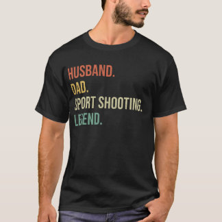 Echtgenoot Vader Sport Schieten Legende T-shirt