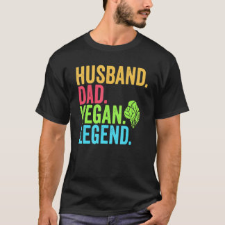 Echtgenoot Vader Vegan Legende Vader Groente  Vege T-shirt
