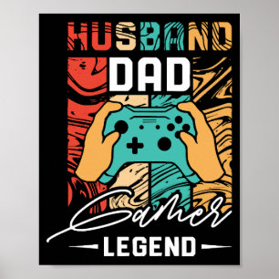 Echtgenoot Vader Videospel Legende Poster