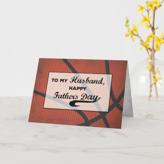 Echtgenoot Vaders Dag Basketbal Grote Verdrietig C Kaart (Gele Bloem)